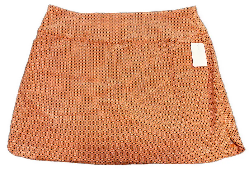 Lady Hagen Orange-And-Brown Patterned 18-Inch Golf Skort – Size Xxl 1