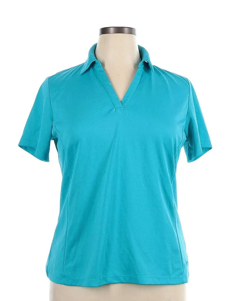 Lady Hagen Turquoise V-Neck Golf Polo – Size Xl 1