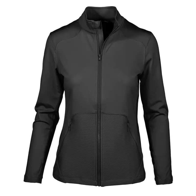 Levelwear Dawn Full-Zip Lightweight Golf Jacket – Black 1