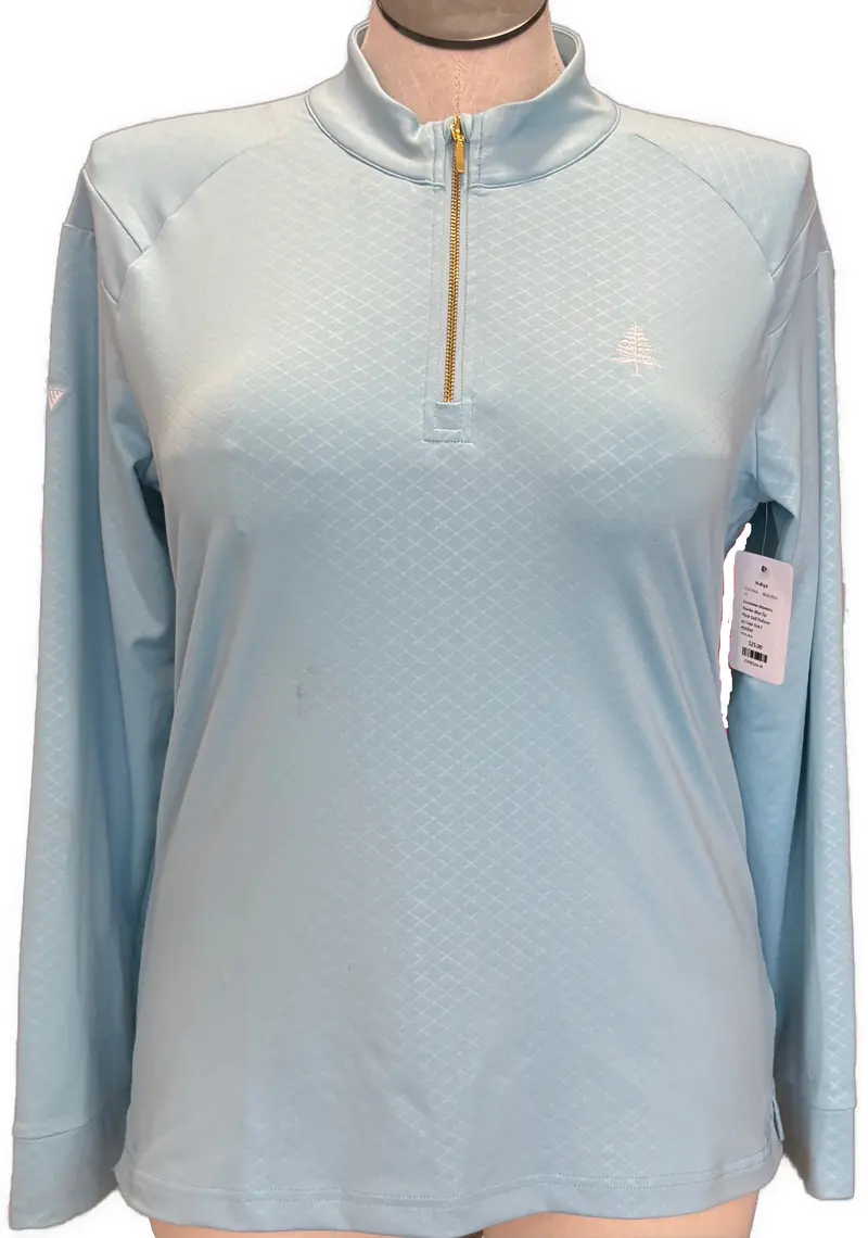 Levelwear Light Blue 1/4-Zip Golf Pullover With Embroidered Logo – Size L 1