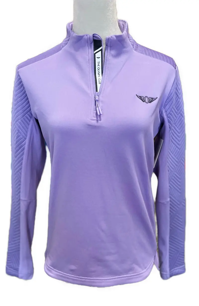 Levelwear Purple Daybreak Women'S Golf Pullover – Soft Knit Layer With Branded Detail, Size S 1