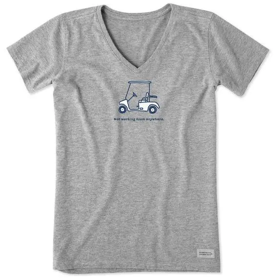 Life Is Good Women’S ‘Not Working From Anywhere’ Crusher T-Shirt – Relaxed Fit 1