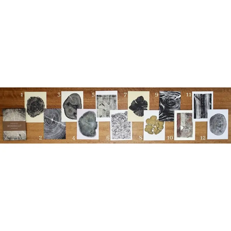 Limited-Edition Hand-Printed Woodcut Postcard Set 1