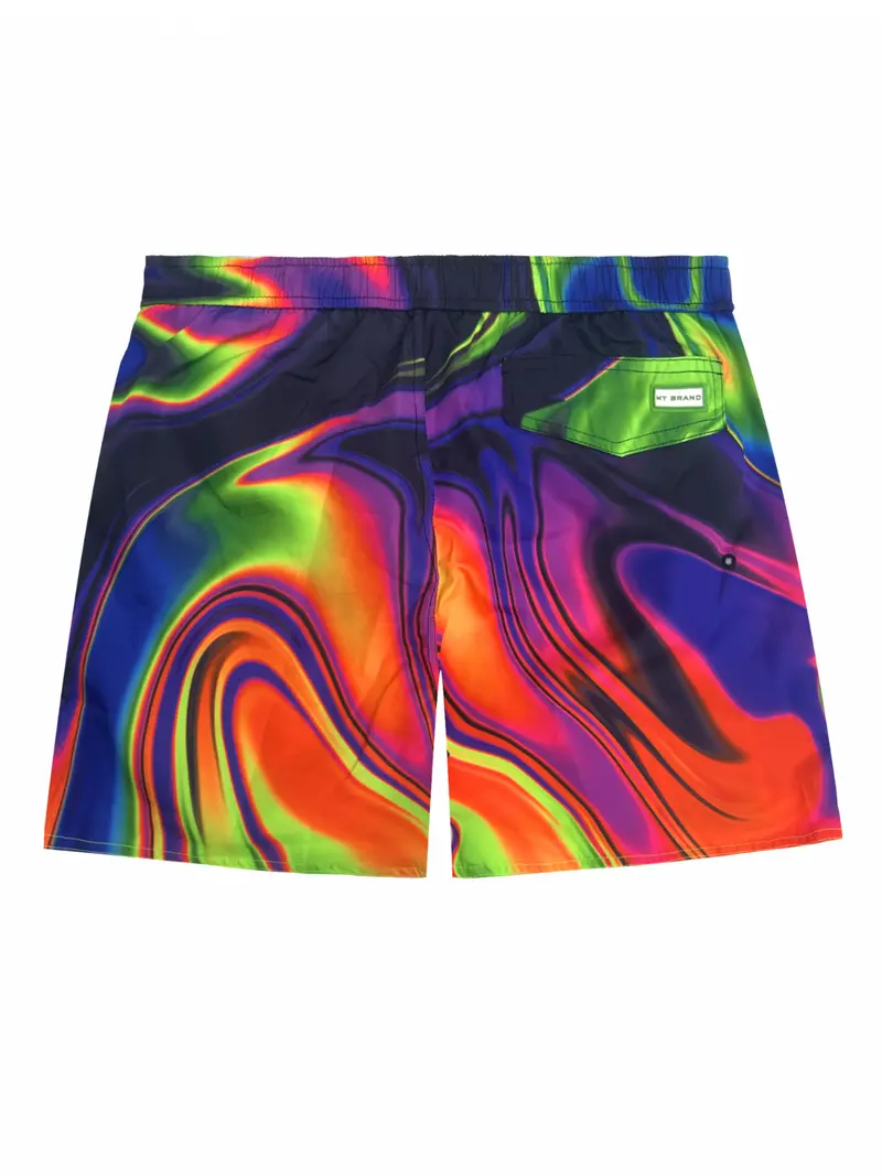 Liquid Swim Capsule Swimshort | Vibrant Multicolor Quick-Dry Short 1