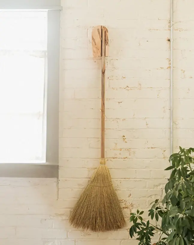 Locally Sourced Hardwood Broom With Natural Bristles 1