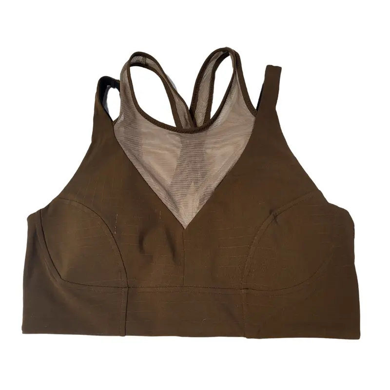 Lululemon Antique Brass Duo Strap Mesh Sports Bra – Size 8 1
