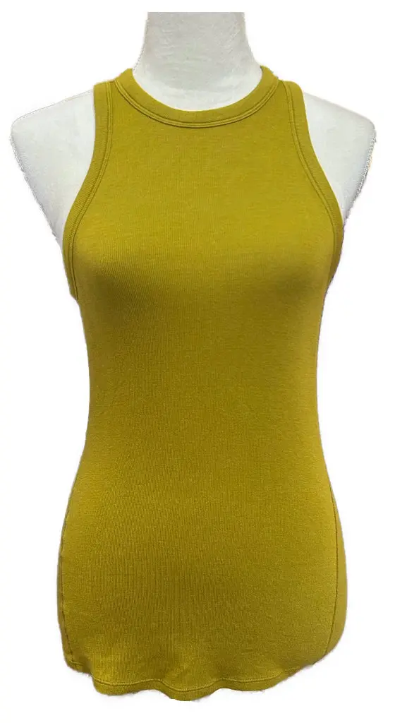 Lululemon Serpentine Yellow Ribbed Workout Tank – Size 6 1