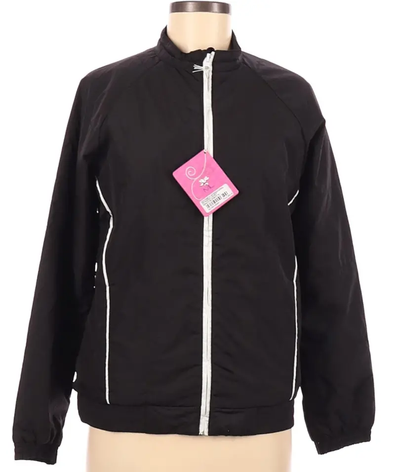 Maggie Lane Black Full-Zip Windbreaker – Size M 1