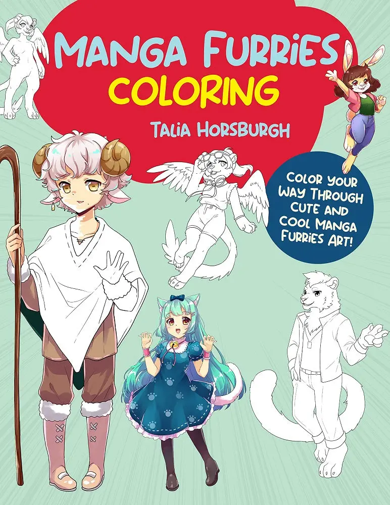 Manga Furries Coloring Book – Talia Horsburgh Isbn 9780760384961 1