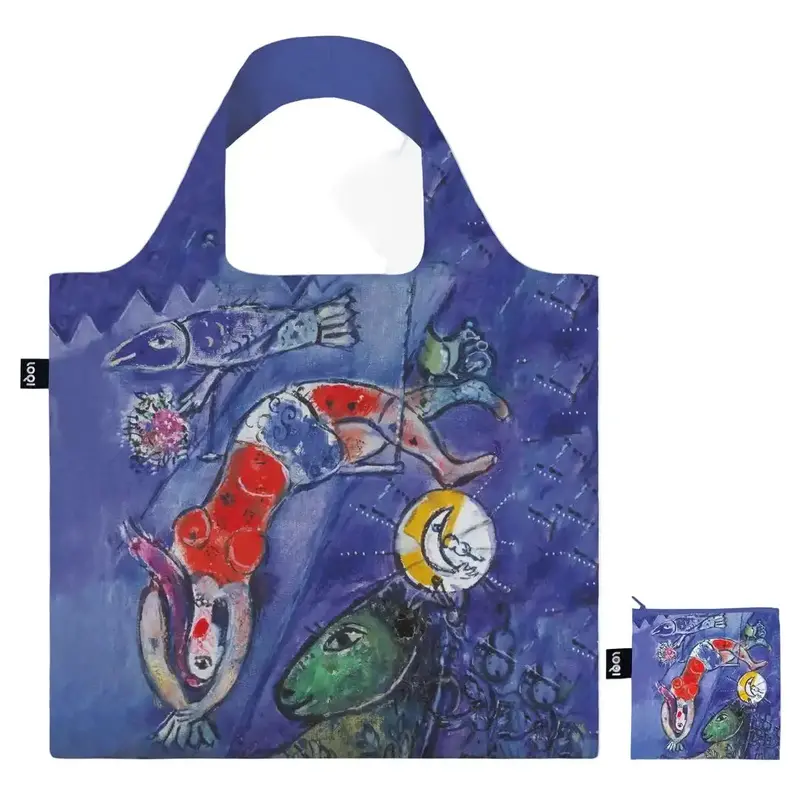 Marc Chagall Blue Circus Art Tote Bag – Eco-Friendly Recycled Canvas 1