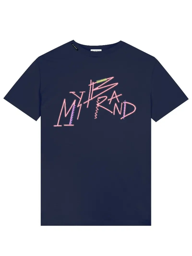Mb Doodle Oversized T-Shirt – Navy 1