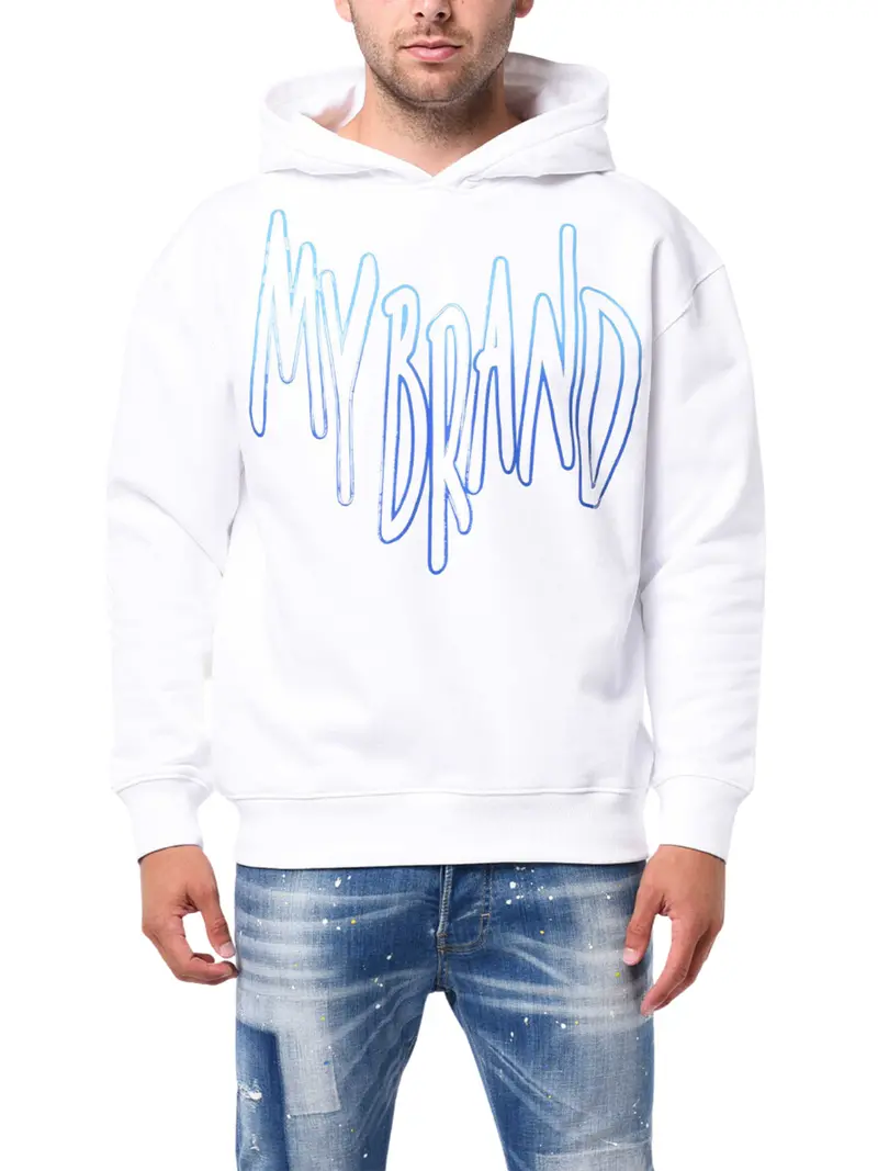 Mb Logo Ocean Blue Gradient Hoodie – White Base 1