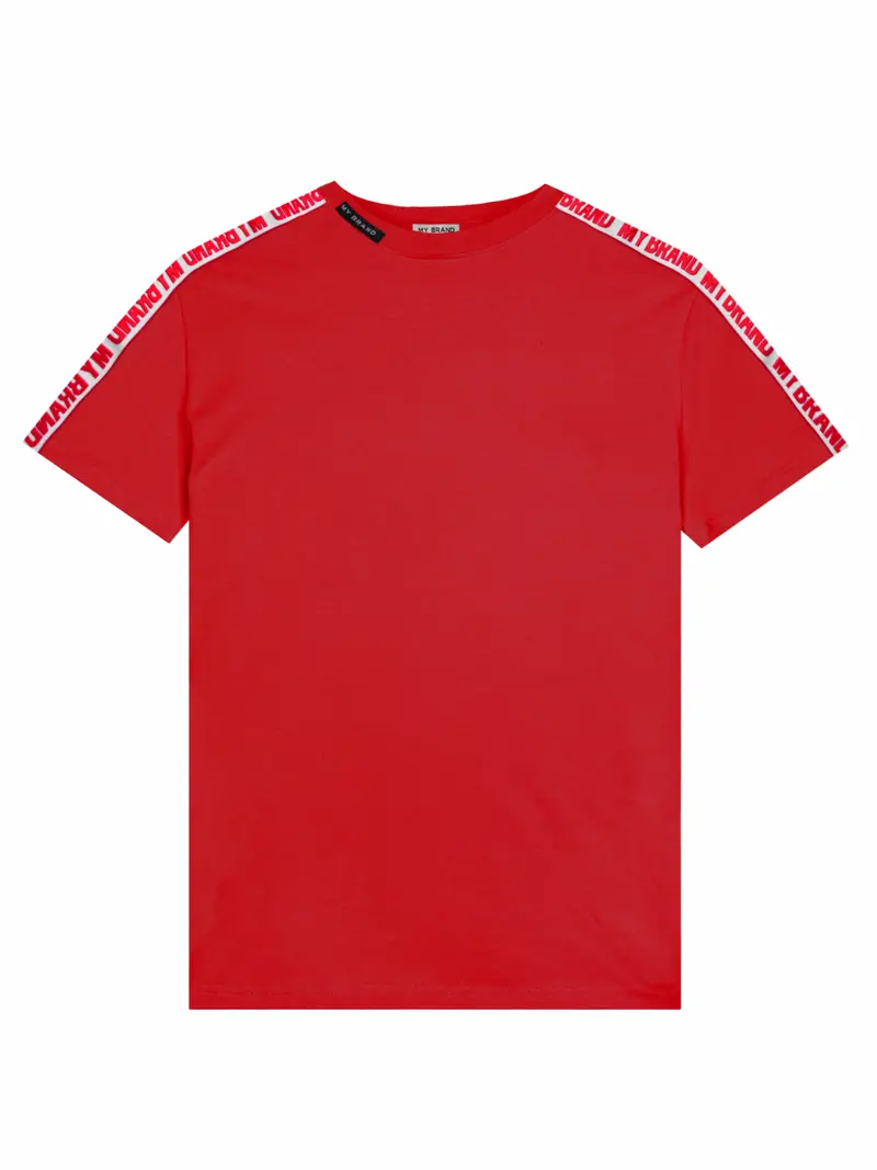 Mb Logo-Tape Tee – Red 1