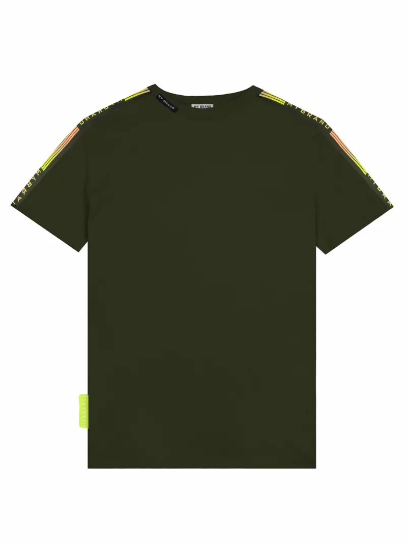 Mb Stripes Gradient Swim Shirt | Military Green Layered Tee 1
