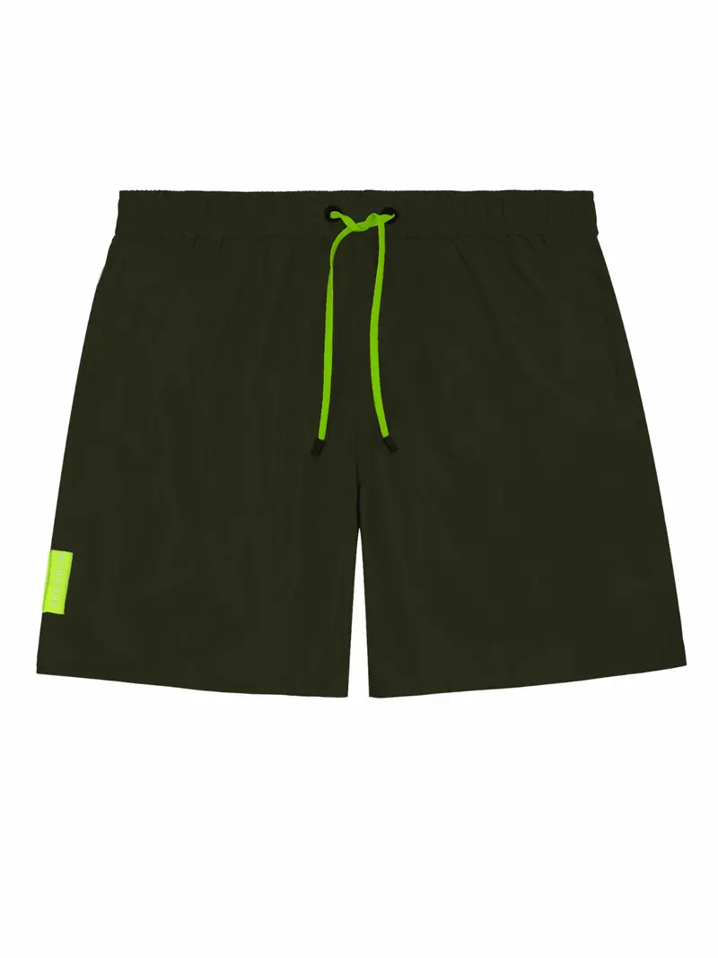 Mb Stripes Gradient Swimshort | Military Green Fade Design 1