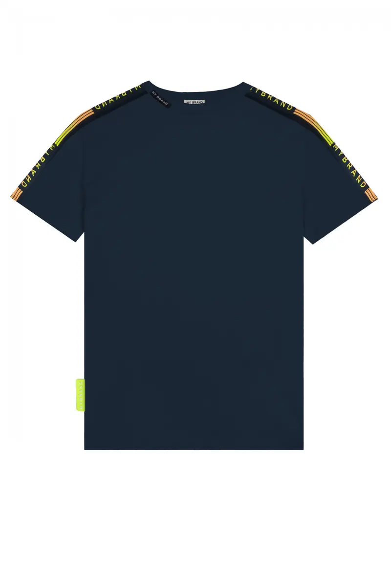Mb Stripes Gradient T-Shirt In Navy 1