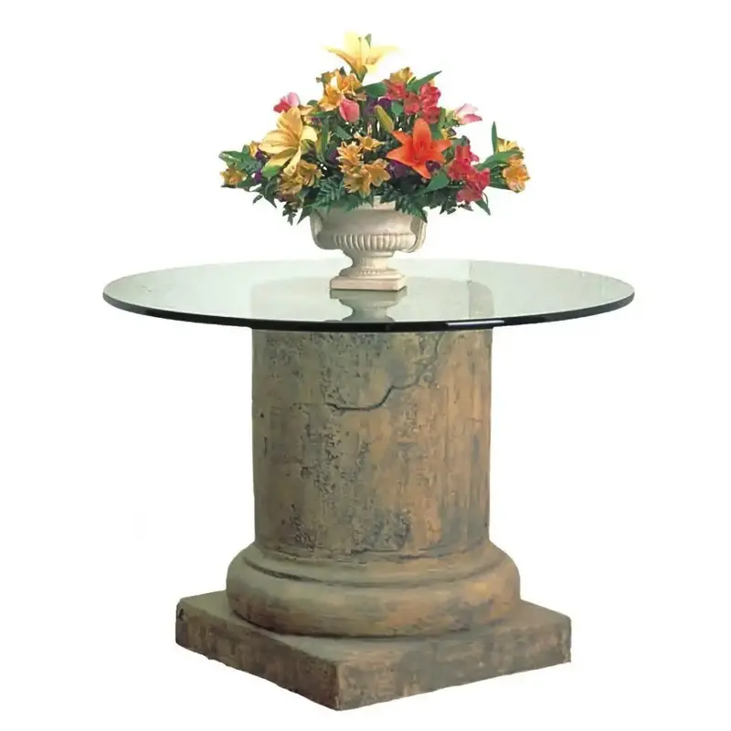 Medieval Pillar Dining Table Base – 29.5-Inch Rustic Column Design