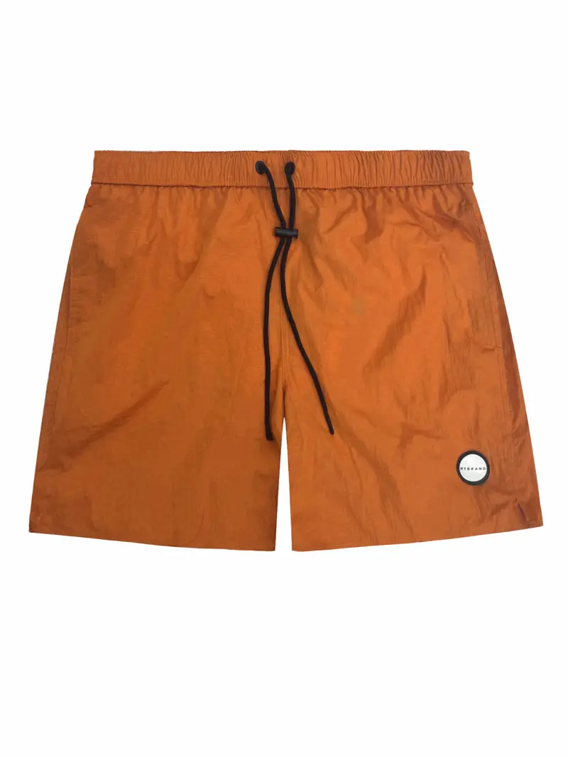Metal Capsule Swim Shorts – Vibrant Orange 1