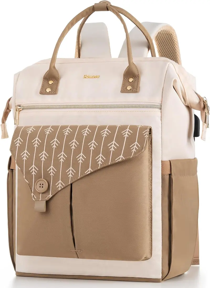 Momuvo Usb-Enabled Laptop Backpack For Women: Water-Resistant Student & Professional Backpack 1