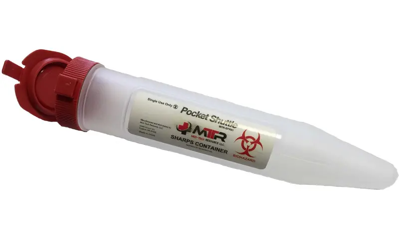 Mtr Pocket-Sized Sharps Disposal Container (Bulk) 1