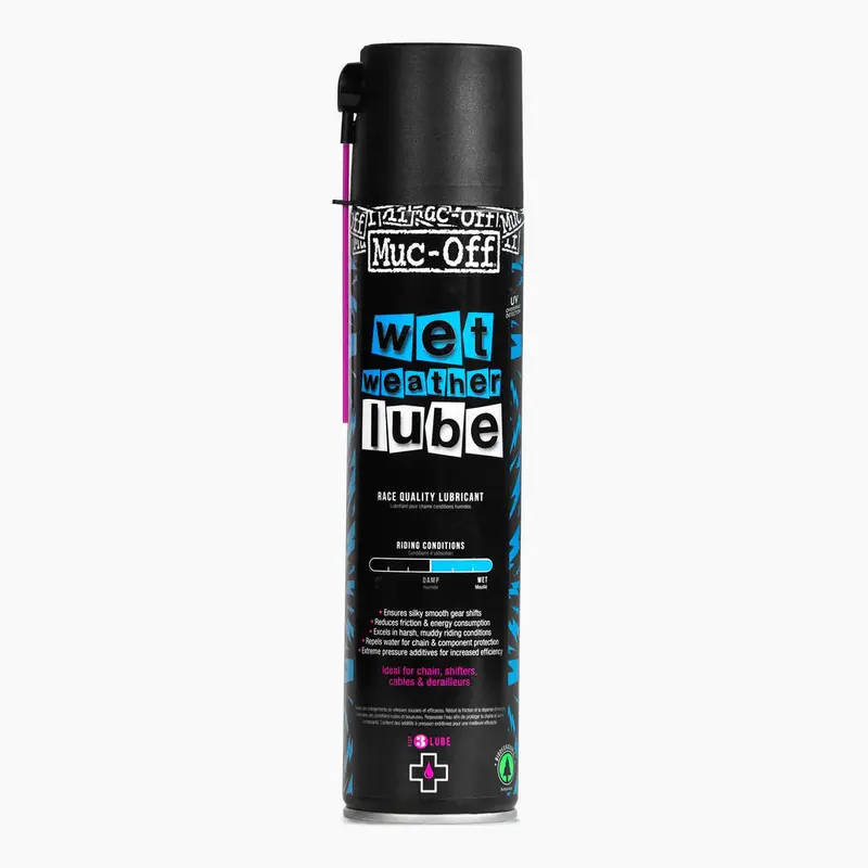 Muc-Off Wet Lube Chain Lubricant Aerosol (400Ml) 1