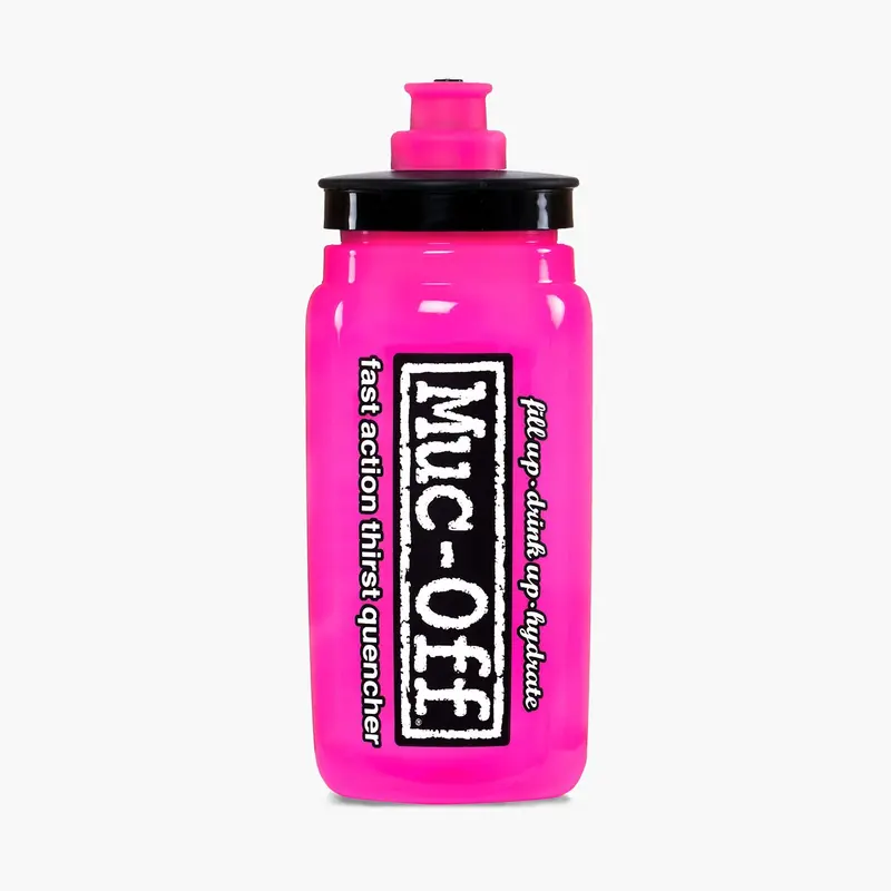 Muc-Off X Elite Fly Pink Cycling Water Bottle 1