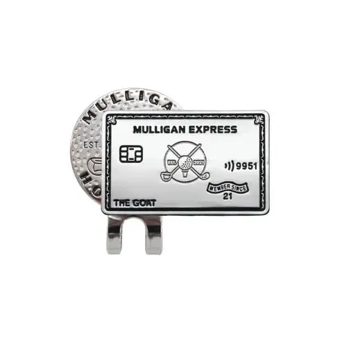 Mulligan Hooligan Credit Card-Style Slim Ball Marker With Hat Clip 1