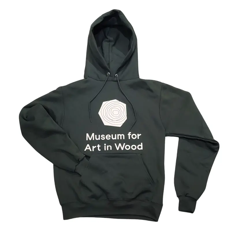 Museum For Art In Wood Champion Hoodie – Hunter Green Cotton Blend 1