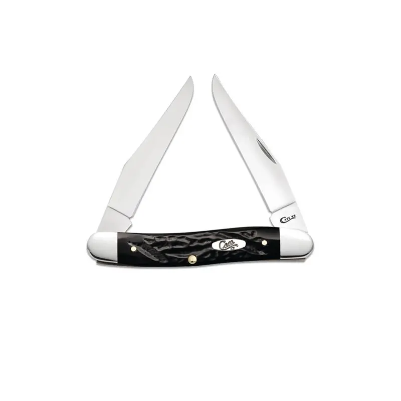 Muskrat Rough Black Synthetic Jig Pocket Knife – Tactical Case Design 1