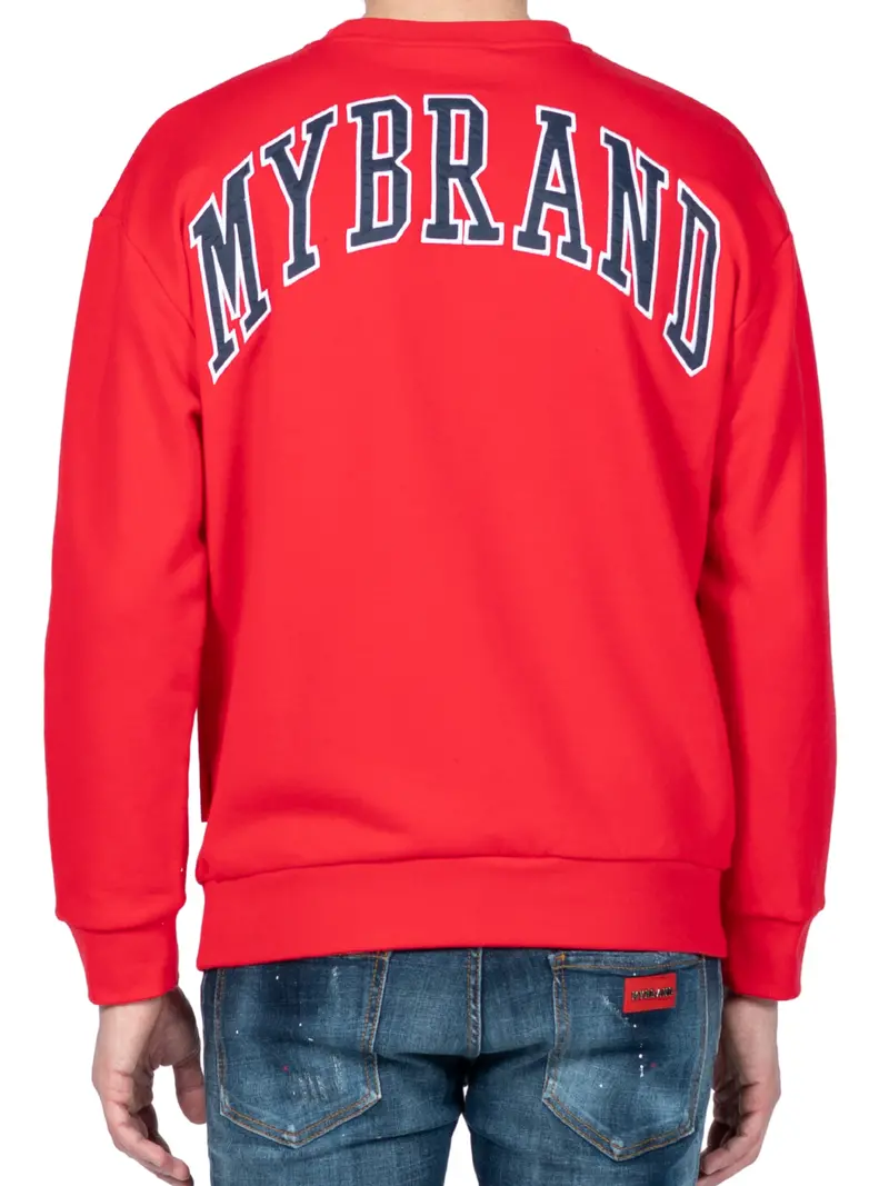 My Brand Back-Logo Sweater In Bold Red 1