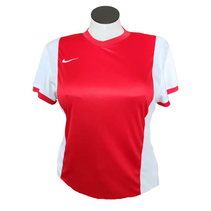 Nike Women'S Dri-Fit Red And White Workout T-Shirt – Size Xl 1