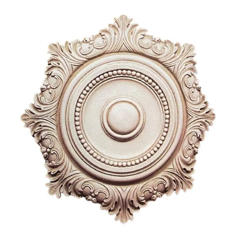 Octagonal Acanthus Wall Medallion – Round-Edged Sculptural Accent, 16" H × 16.25" W 1