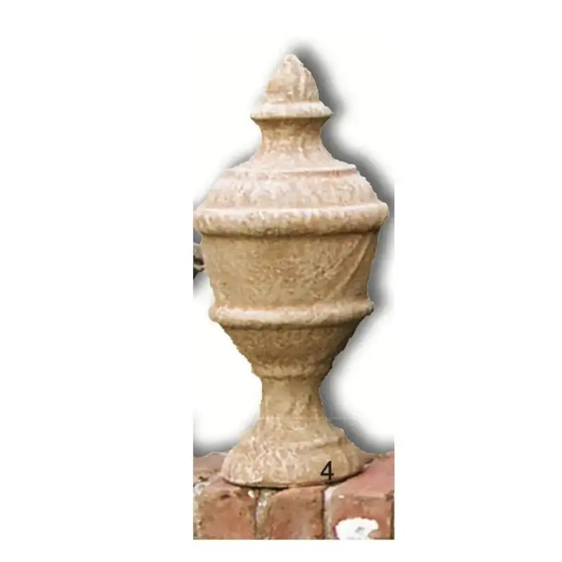 Old Charleston Jar-Shaped Garden Finial – Traditional Cement Lawn Accent, 17" H 1