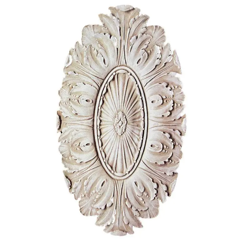 Oval Italian-Style Wall Medallion – Ornate Ceiling Or Wall Decoration, 29.75" L × 17" W 1