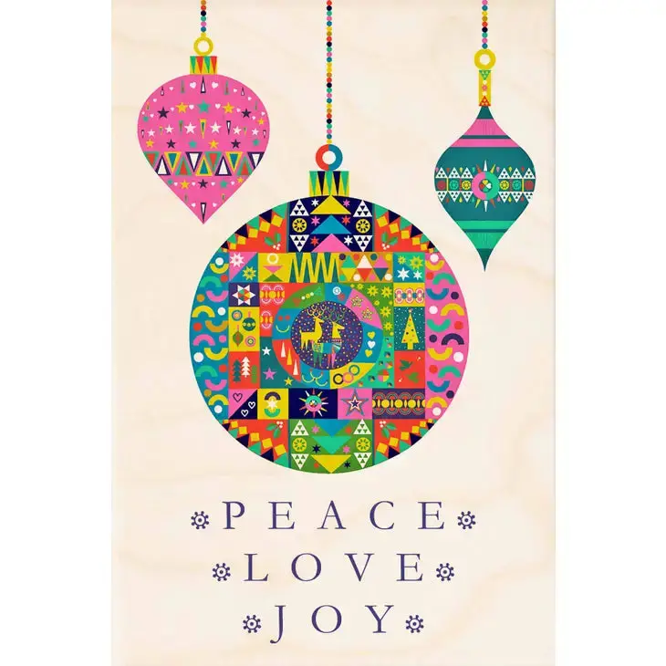 Peace • Love • Joy Wooden Keepsake Card 1