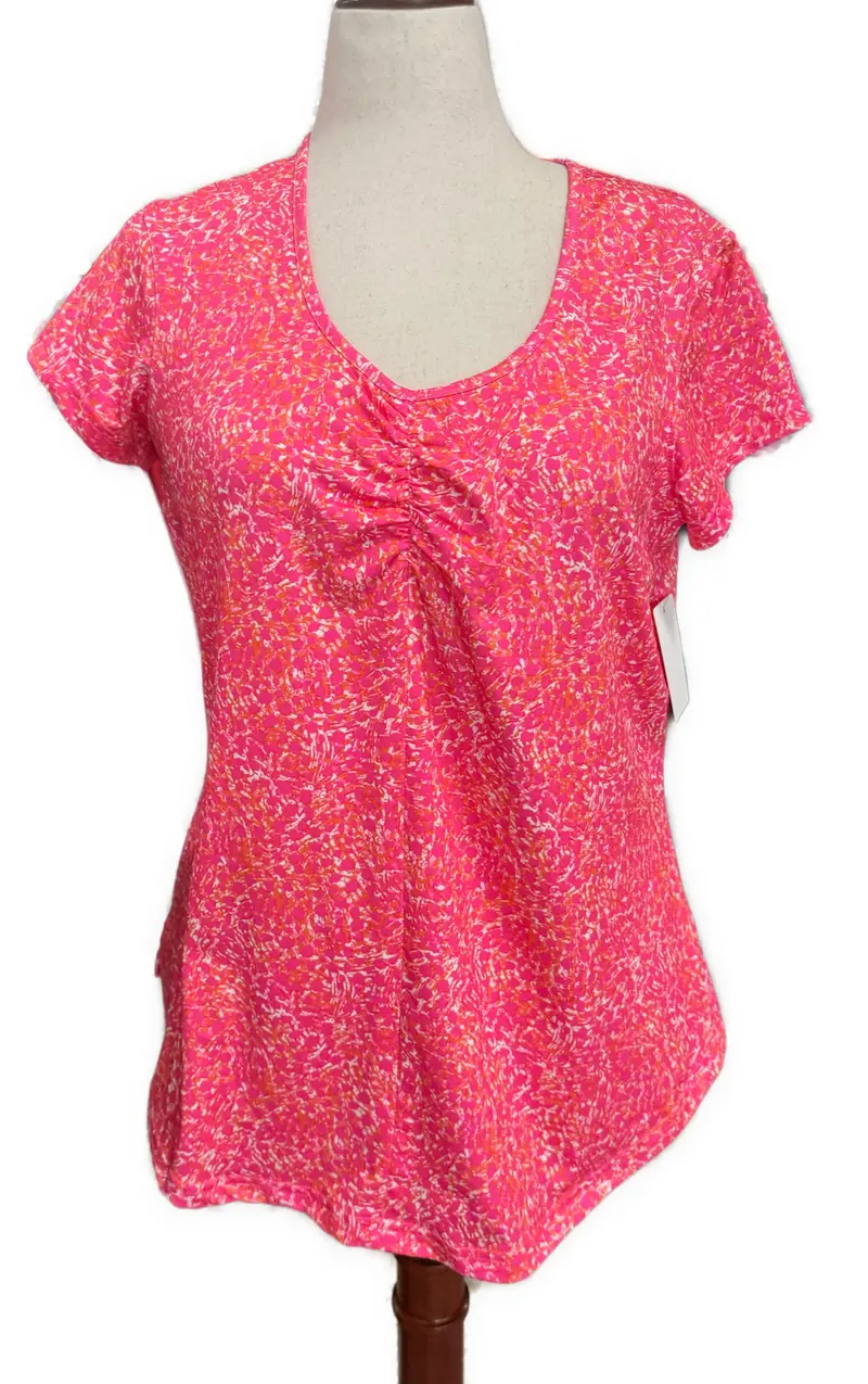 Pebble Beach Pink And Coral Print Golf Tee – Size L 1