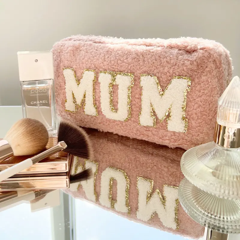 Personalised Makeup Bag For Mum – Embroidered Cotton Cosmetic Case 4
