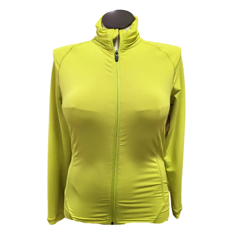 Peter Millar Neon Green Moisture-Wicking Full-Zip Golf Jacket – Size L 1