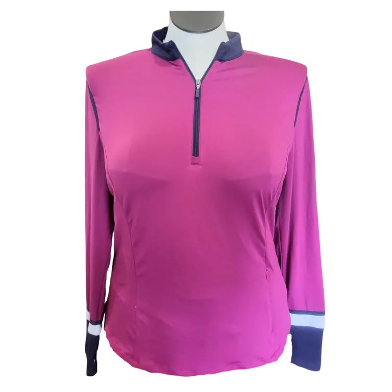 Pga Tour Purple Golf Pullover With Navy Detailing (Size Xl) 1