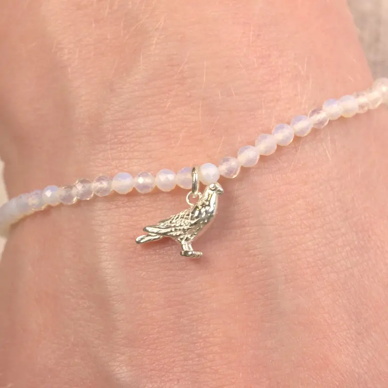 Pigeon-Inspired Crystal Bracelet – Personalised Animal Jewelry 1