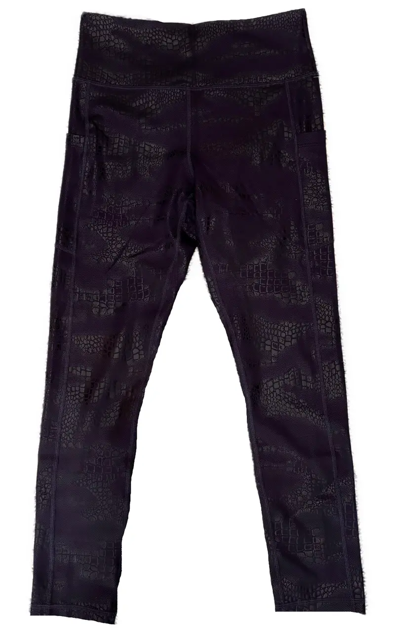 Plum Snakeskin Print Leggings By Zyia Active – Sizes 6–8 (M), $72 1