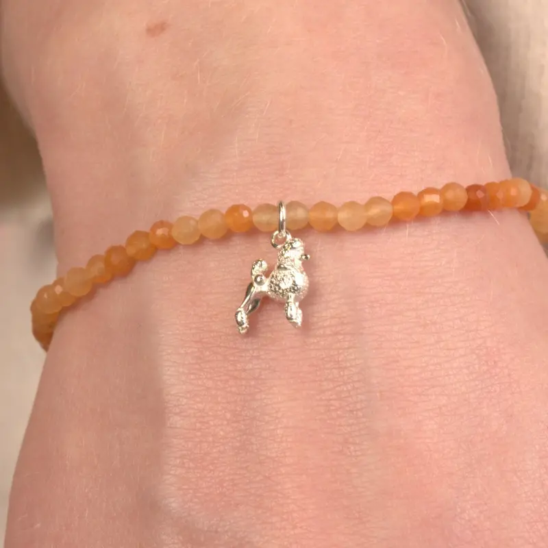 Poodle Crystal Charm Bracelet – Sterling Silver & Crystal Accent 1