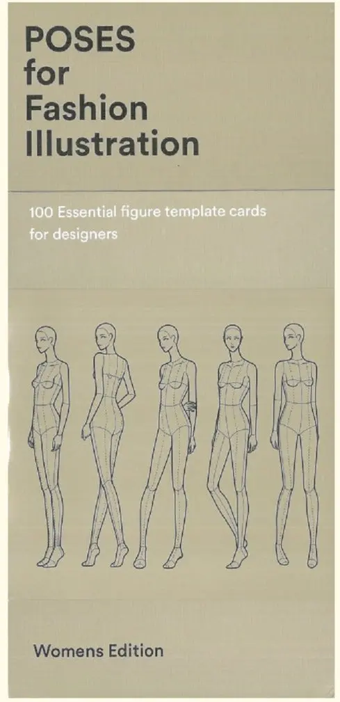 Poses For Fashion Illustration: 100 Essential Figure Template Cards By Fashionary 1