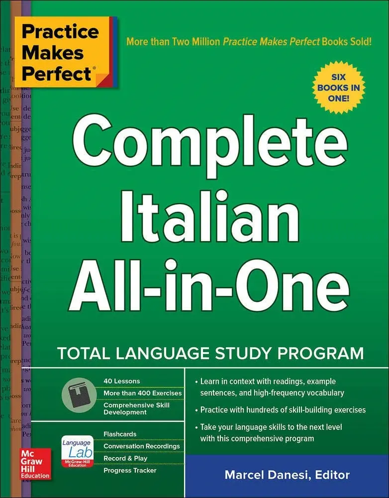 Practice Makes Perfect: Complete Italian All-In-One, 3Rd Edition — Grammar, Vocabulary, And Communication Skills By Marcel Danesi | Isbn 9781260455120 | Mcgraw Hill 1