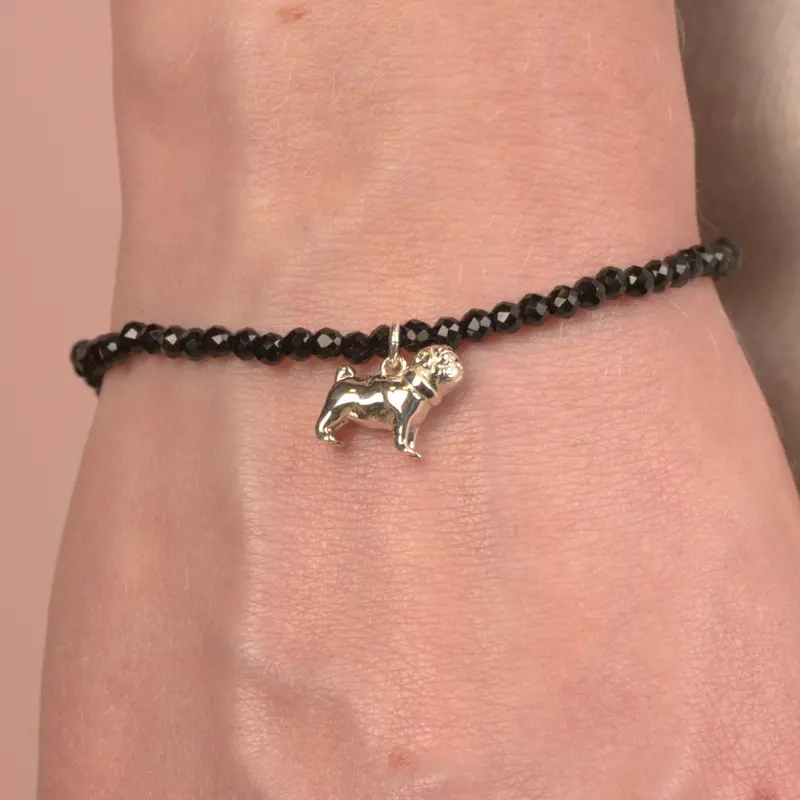 Pug Crystal Charm Bracelet – Adorable Custom Animal Jewelry 1