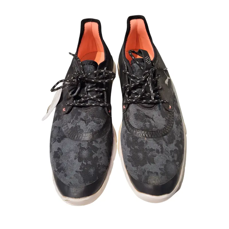 Puma Black Ignite Spikeless Floral Golf Shoes For Women - Size 9 1