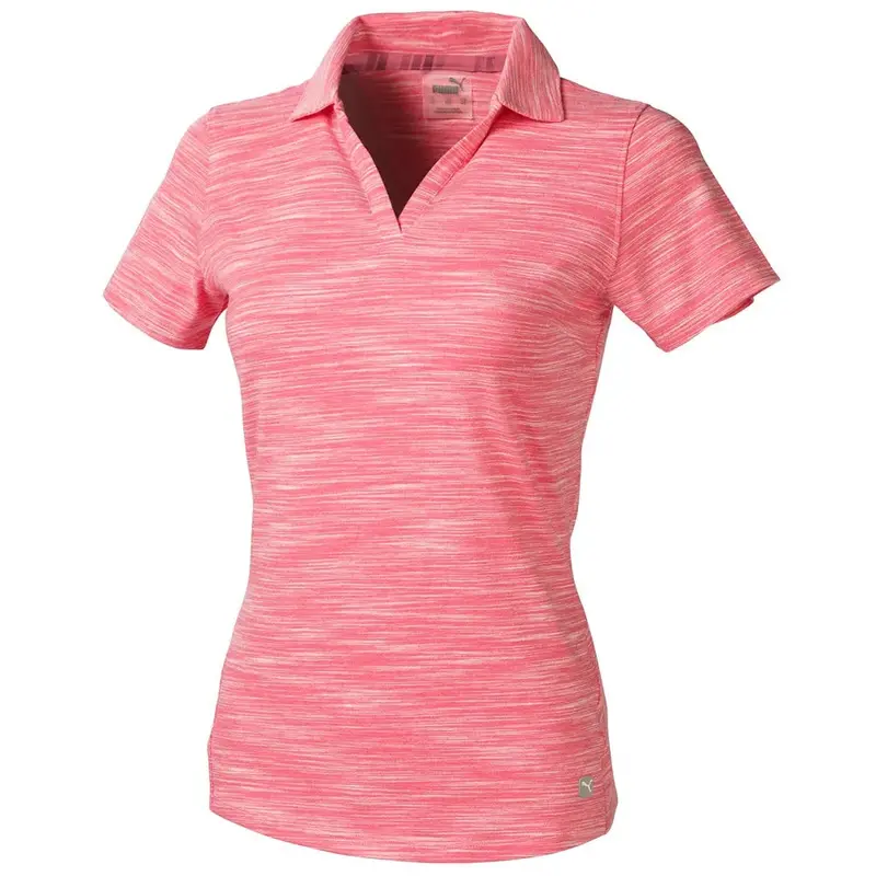Puma Heather Slub Golf Polo For Women – Rapture Rose, Size Xs 1