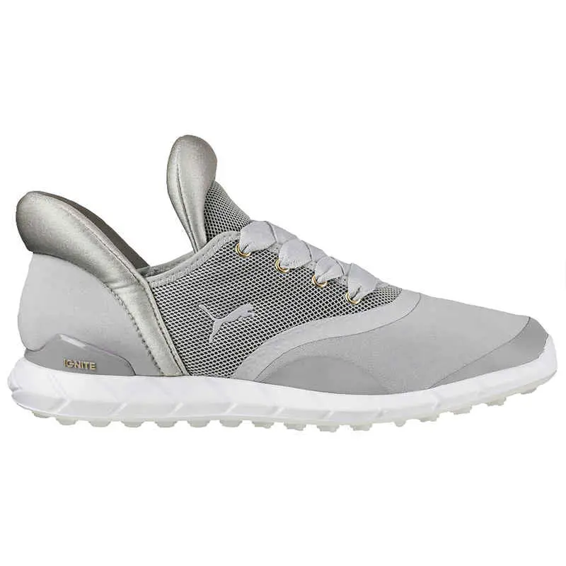 Puma Ignite Spikeless Golf Shoes – White/Grey, Size 10, Responsive Cushioning 1