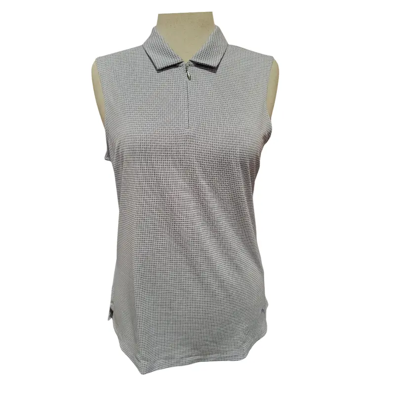 Puma Lavender Checkerboard Sleeveless Golf Polo For Women - Size Xl 1