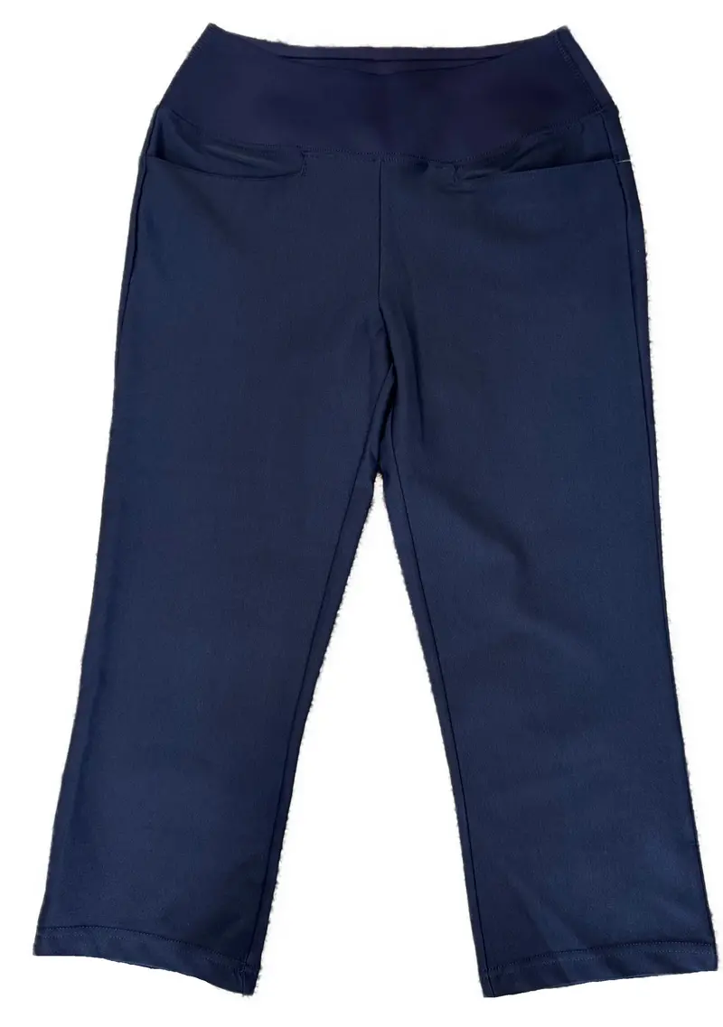 Puma Navy Pwrshape Capri Pants For Golf – Performance Stretch, Size Xxs 1